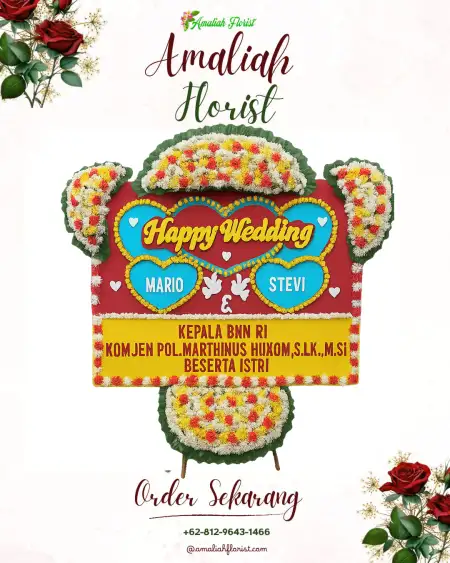 Papan Bunga Pernikahan Mekarraharja